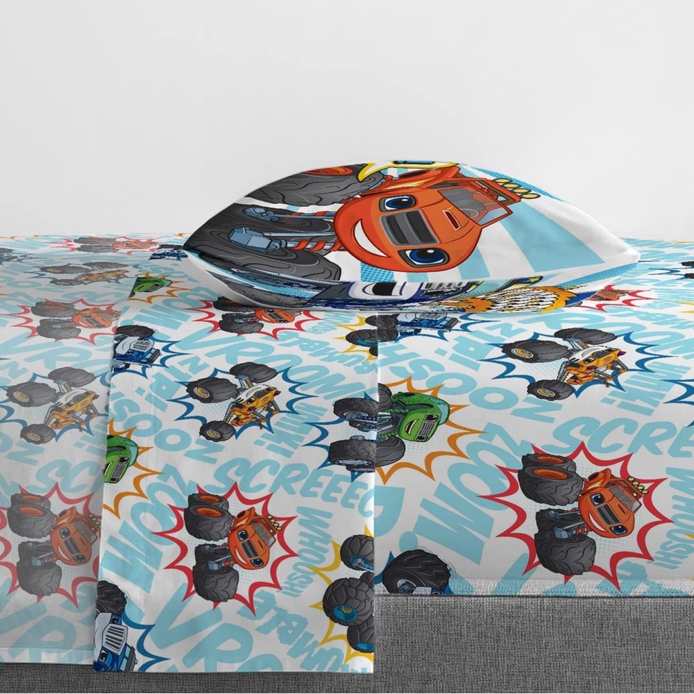 Blaze & The Monster Machines Off to The Races Toddler Sheet Set - 3 Pieces